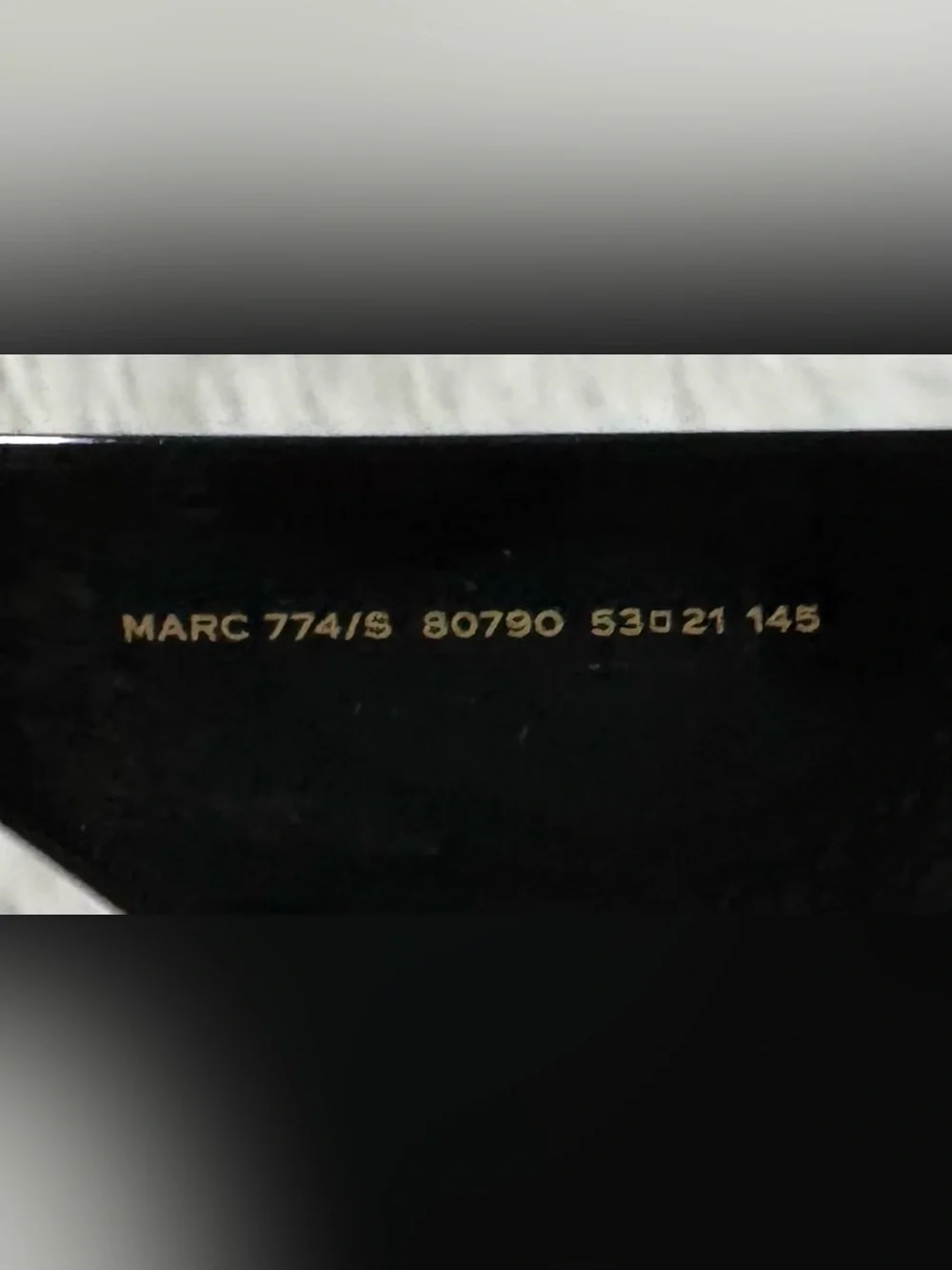 Marc Jacobs MARC 774/S Bold Black Sunglasses Gradient Gray Lenses 53-21-145 NWT